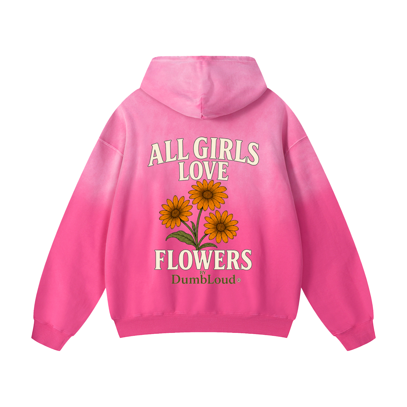 All Girls Love Flowers Hoodie Pink