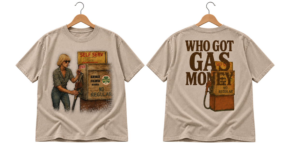 Who Got Gas Money on wooden hanger