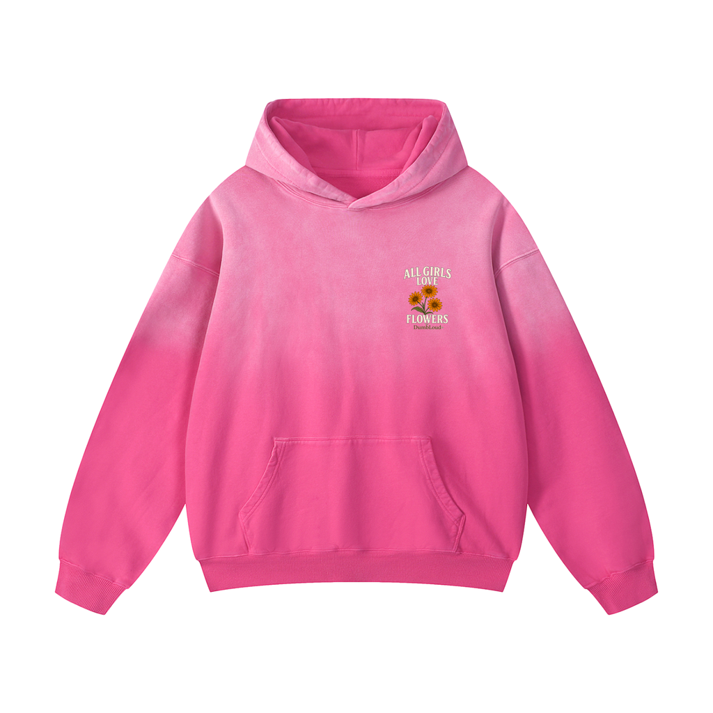 All Girls Love Flowers Hoodie Pink
